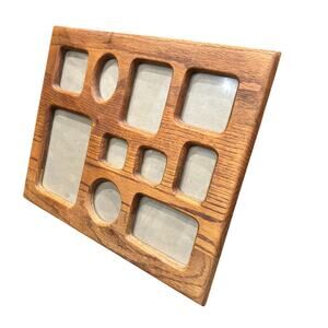 Vintage Wood Photo Frame Picture 17x13 Retro Wood Western VTG Gift